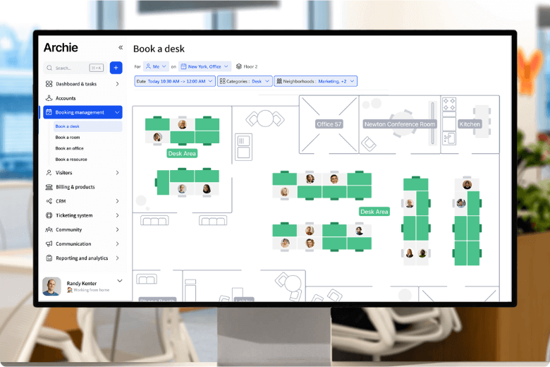 Archie desk booking