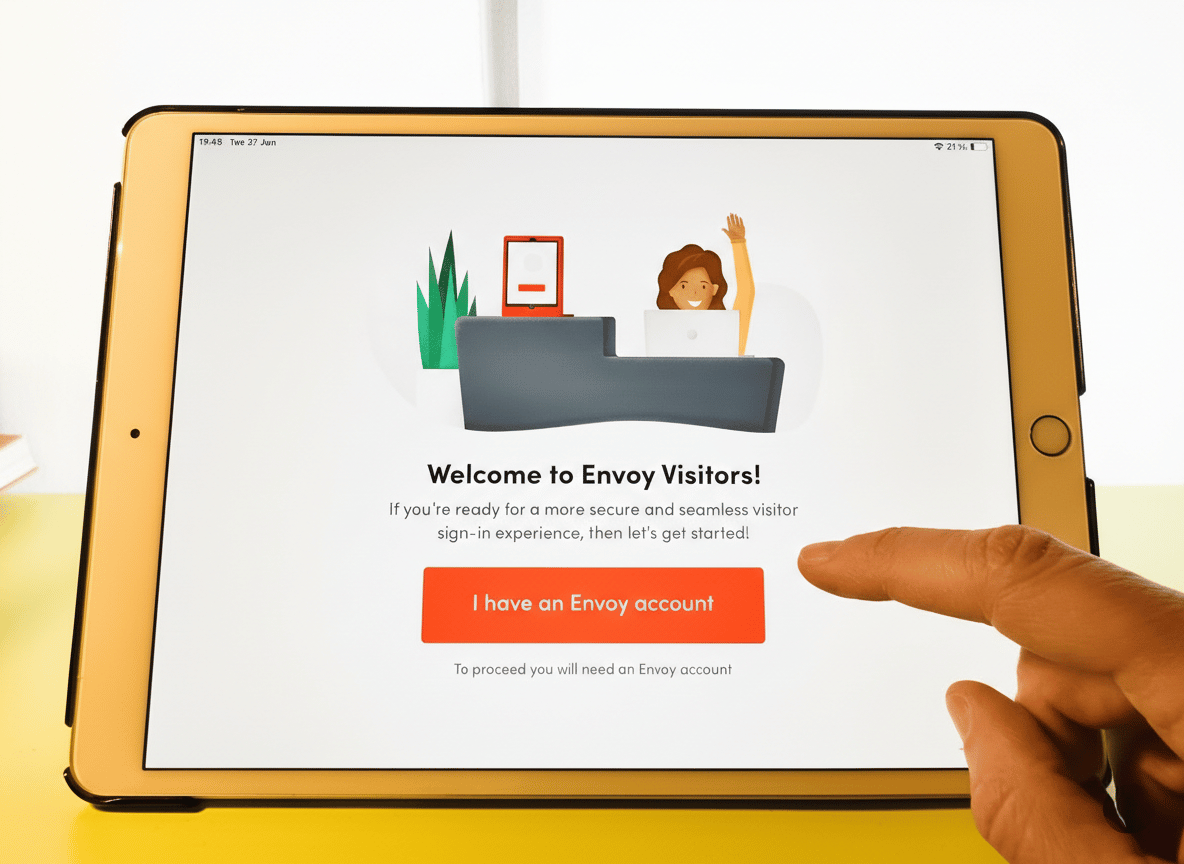 The Envoy Visitor Kiosk app for iPad