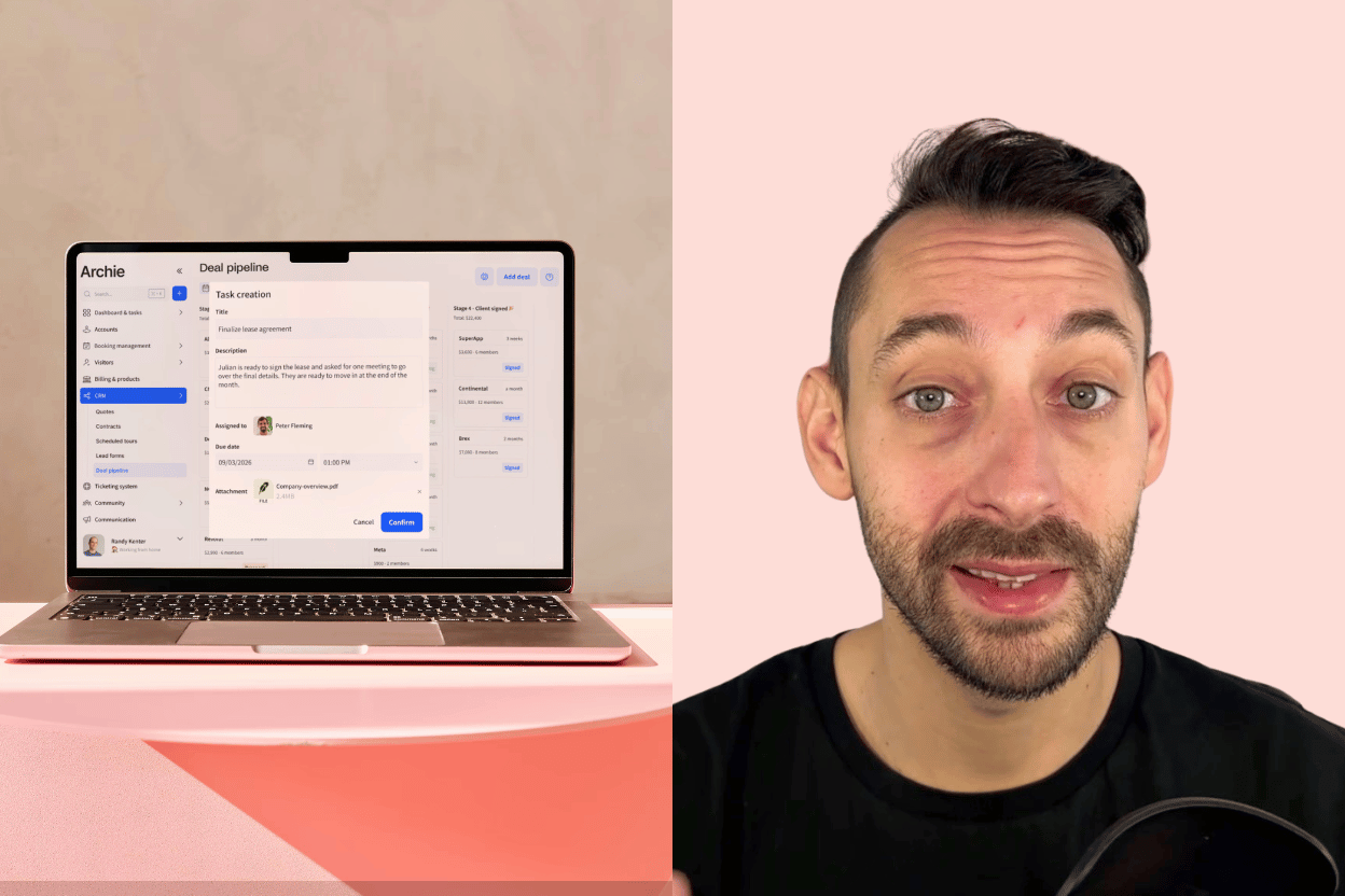 Alberto using coworking software